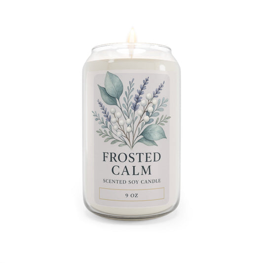 Printify Home Decor Vanilla Bean / 13.75oz Frosted Calm – Holiday Scented Soy Candle