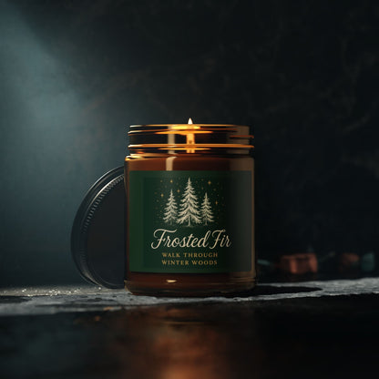Printify Home Decor Frosted Fir Scented Soy Candle - Walk Through Winter Woods