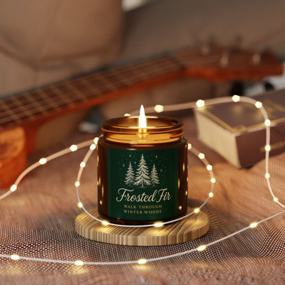 Printify Home Decor Frosted Fir Scented Soy Candle - Walk Through Winter Woods