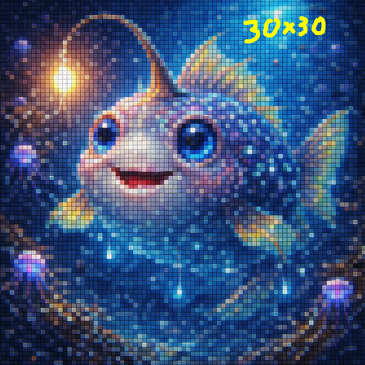 5DDPaints.com arts and crafts kit Glowing Deep Sea Cutie Diamond Painting Kit