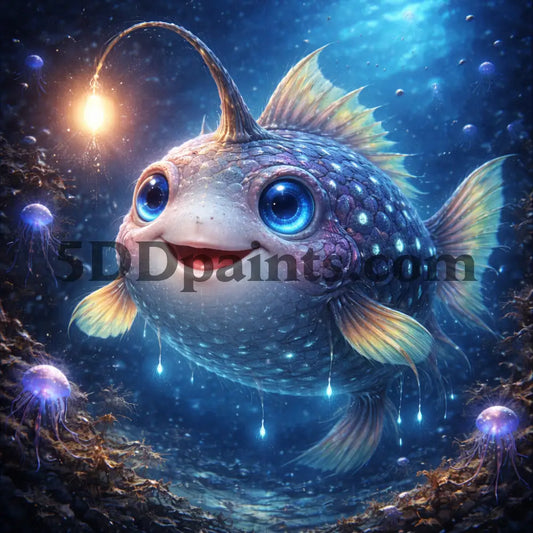 5DDPaints.com arts and crafts kit Glowing Deep Sea Cutie Diamond Painting Kit