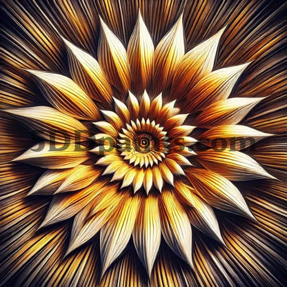 5DDPaints.com arts and crafts kit Golden Radiance Mandala Diamond Painting Kit
