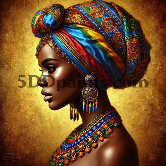 5DDPaints.com arts and crafts kit Heritage and Grace: A Celebration of African Beauty - Diamond Painting