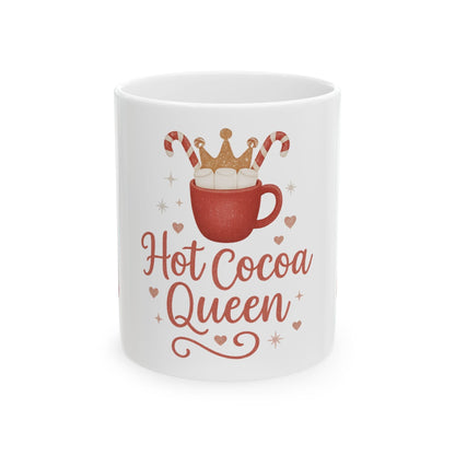 Printify Mug 11oz Hot Cocoa Queen Ceramic Mug -11oz or 15 oz mug