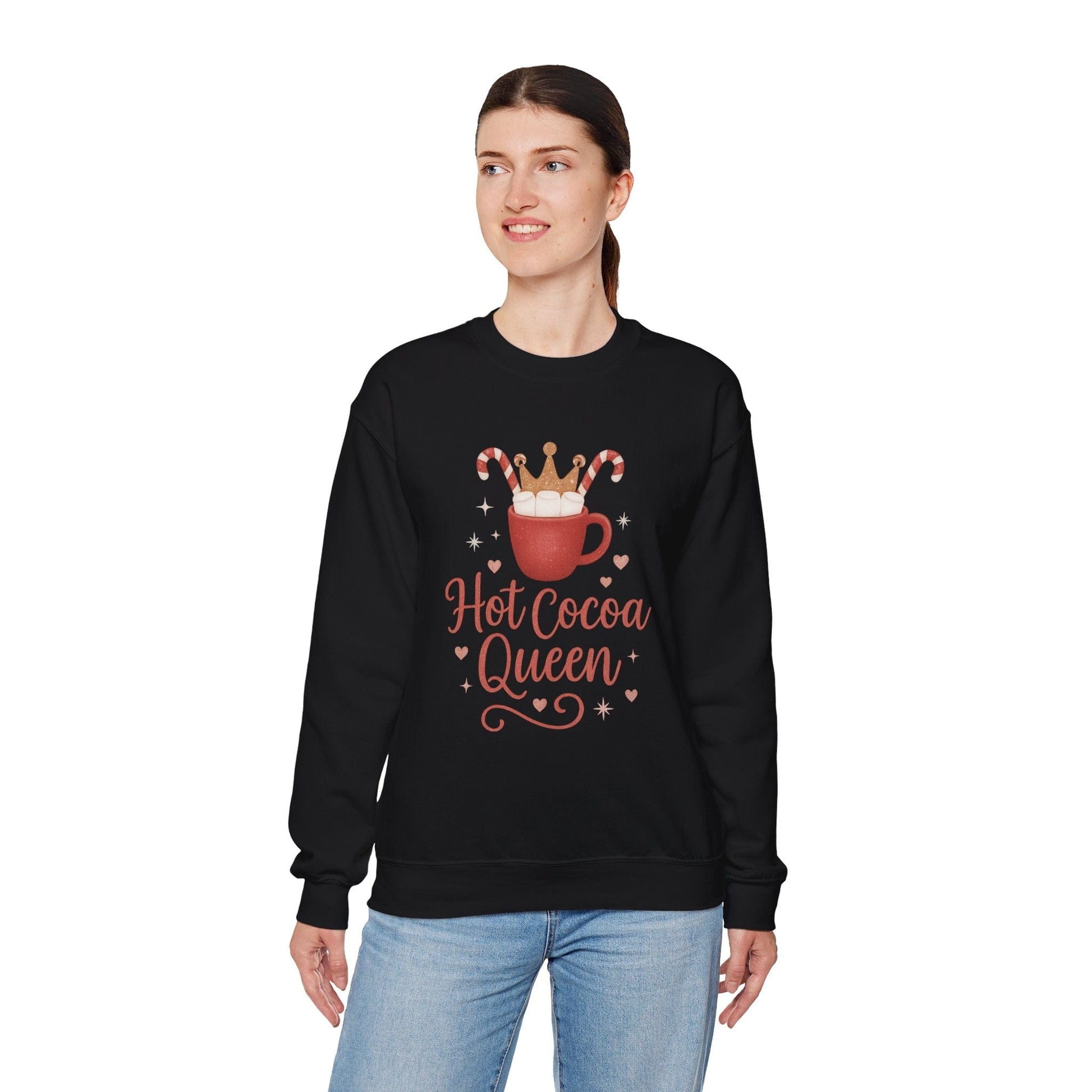 Printify Sweatshirt Hot Cocoa Queen Sweatshirt