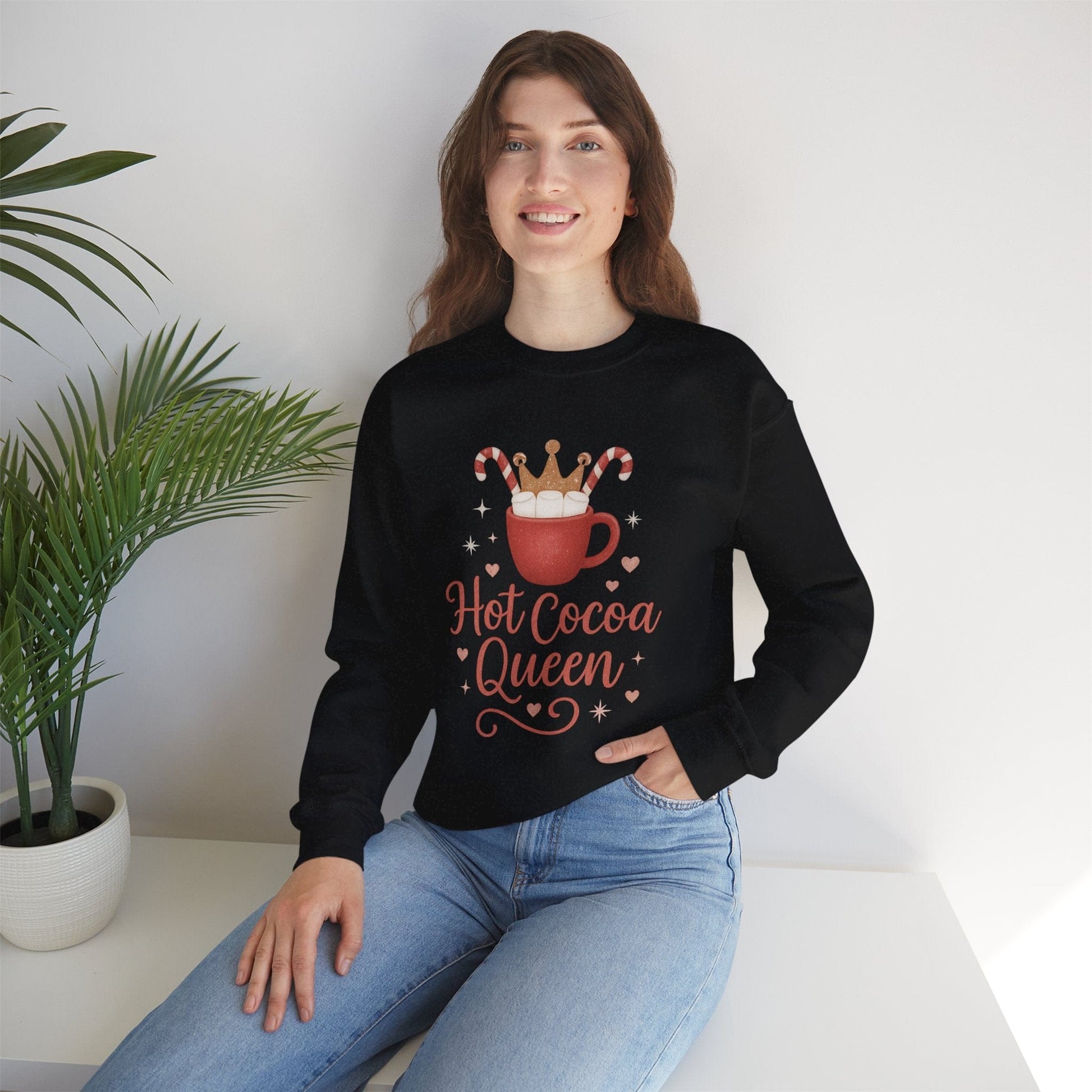 Printify Sweatshirt Hot Cocoa Queen Sweatshirt