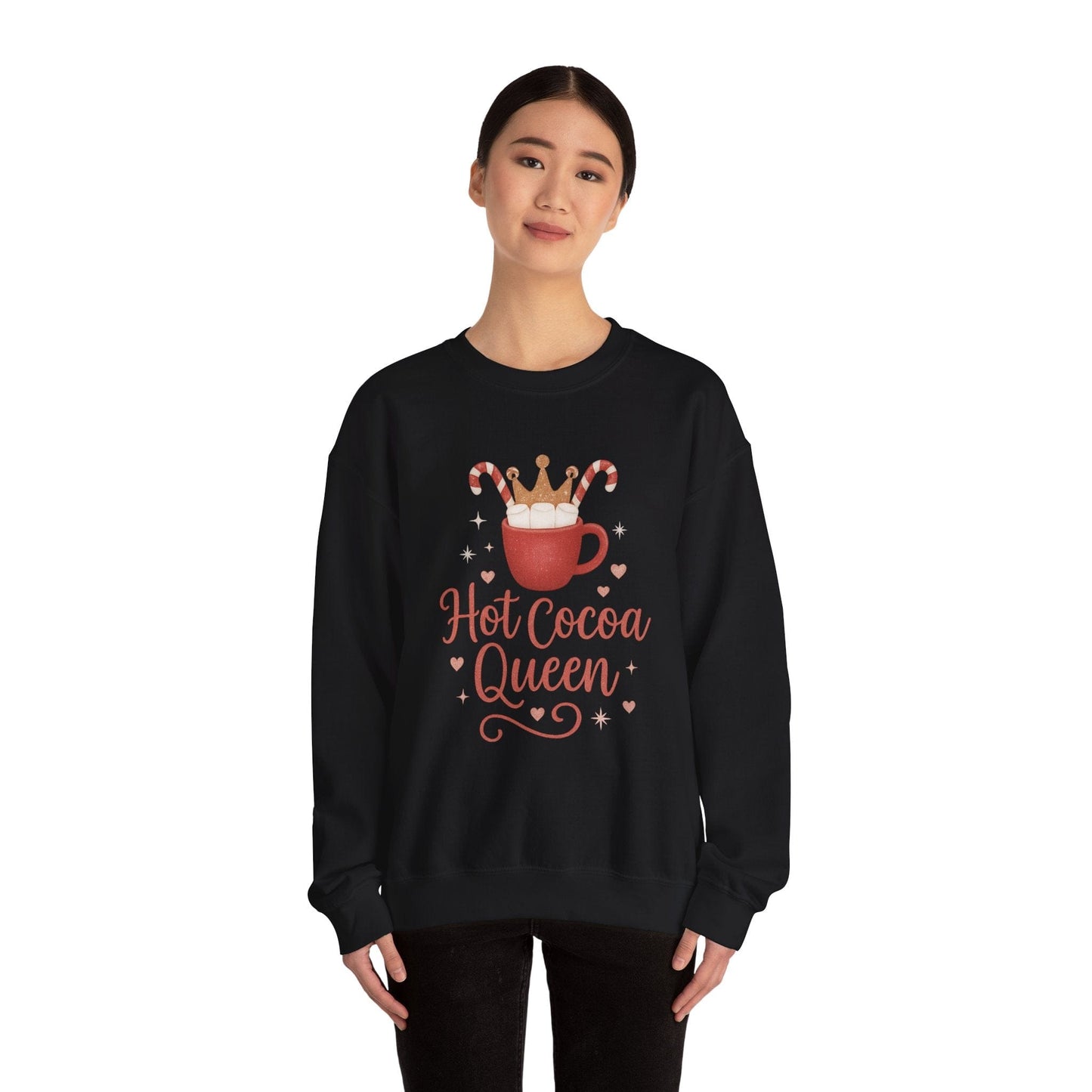Printify Sweatshirt Hot Cocoa Queen Sweatshirt