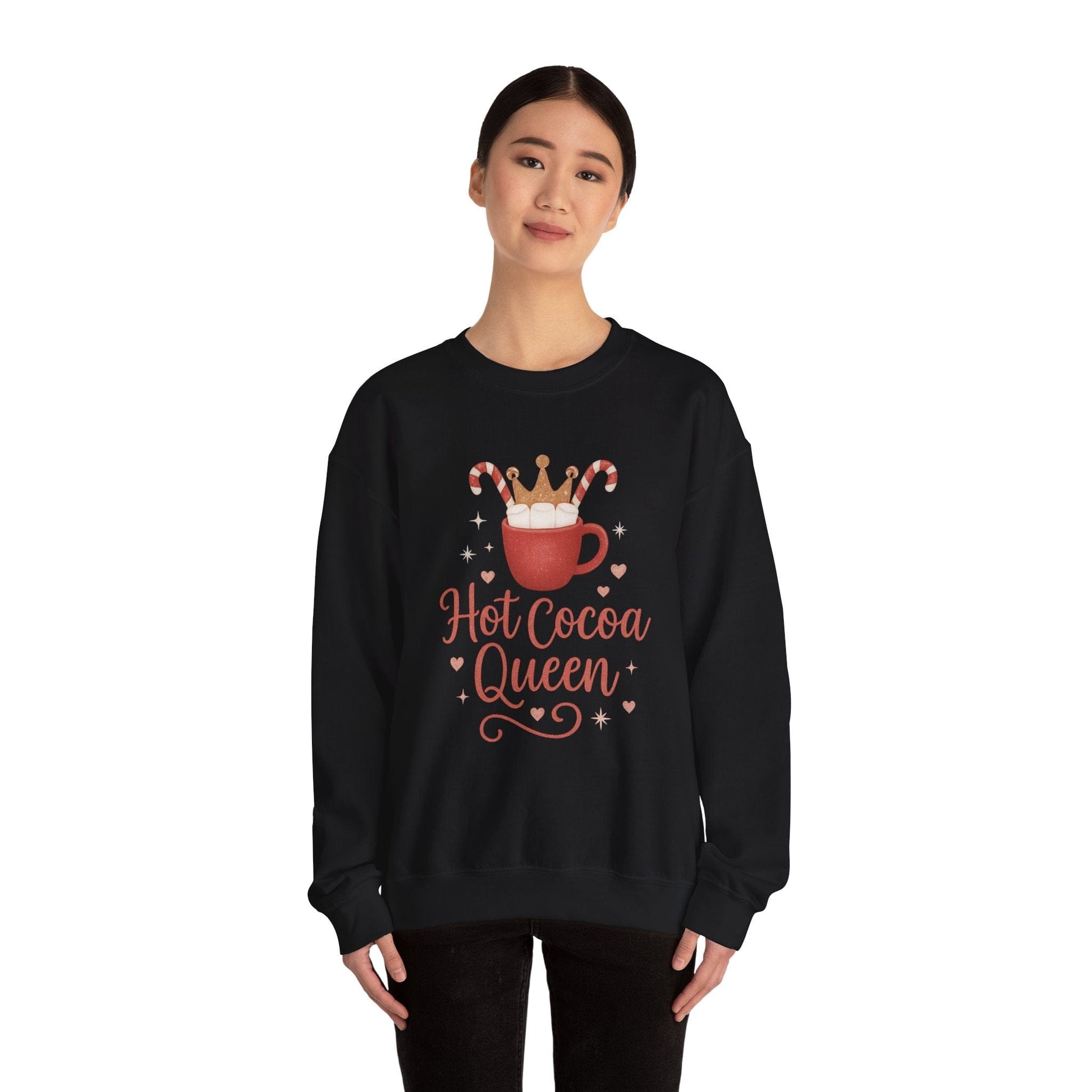 Printify Sweatshirt Hot Cocoa Queen Sweatshirt