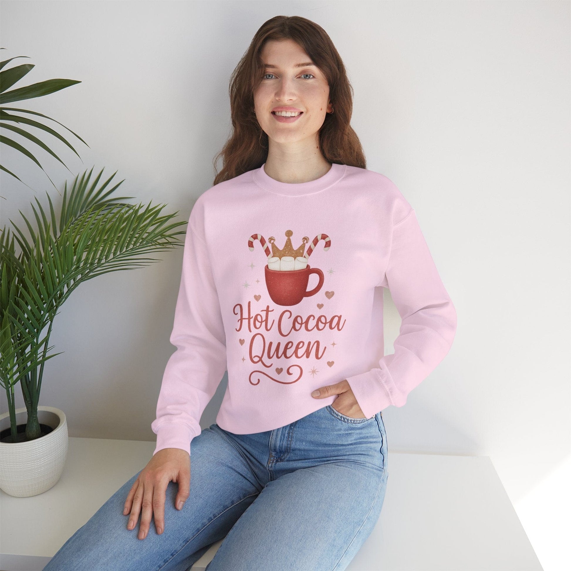 Printify Sweatshirt Hot Cocoa Queen Sweatshirt
