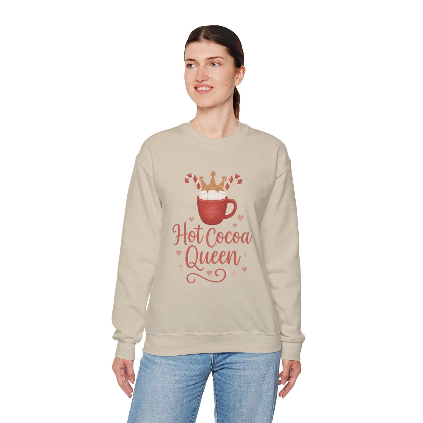 Printify Sweatshirt Hot Cocoa Queen Sweatshirt