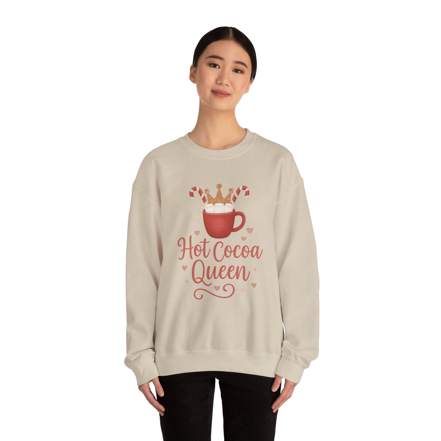 Printify Sweatshirt Hot Cocoa Queen Sweatshirt