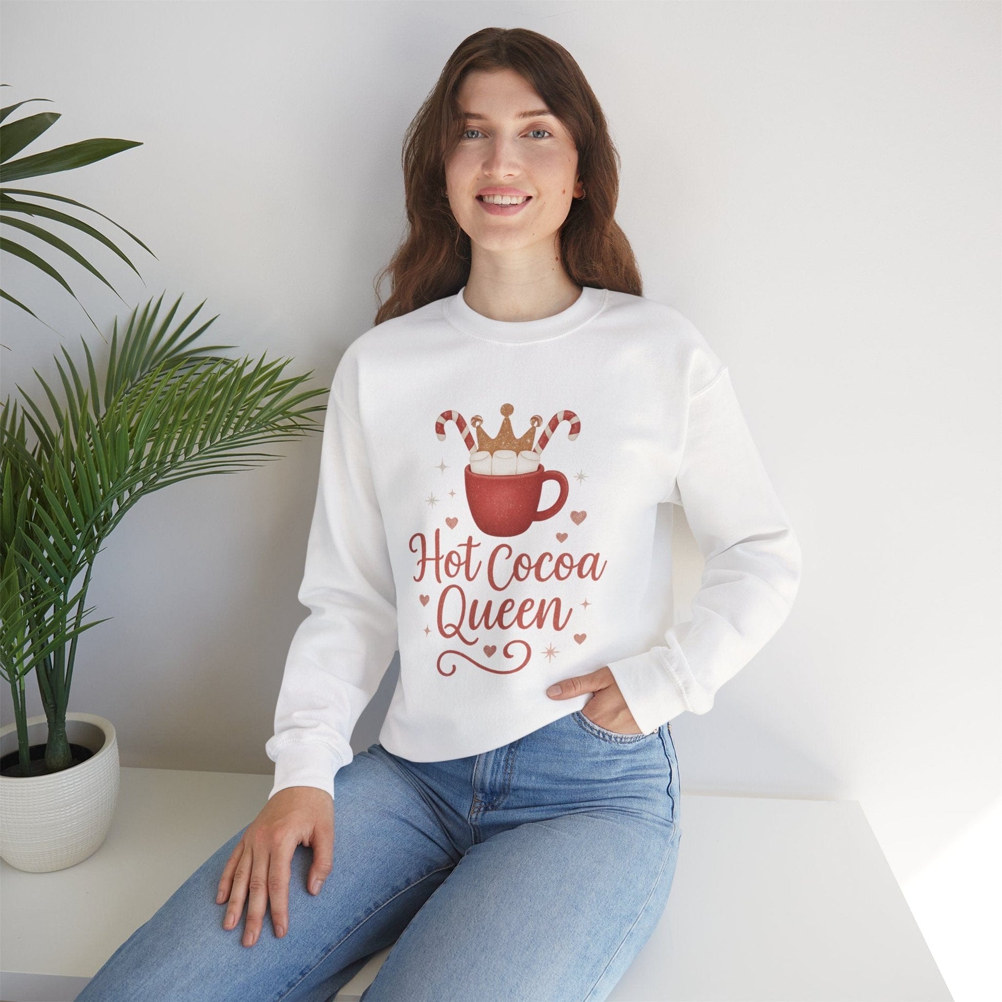 Printify Sweatshirt Hot Cocoa Queen Sweatshirt