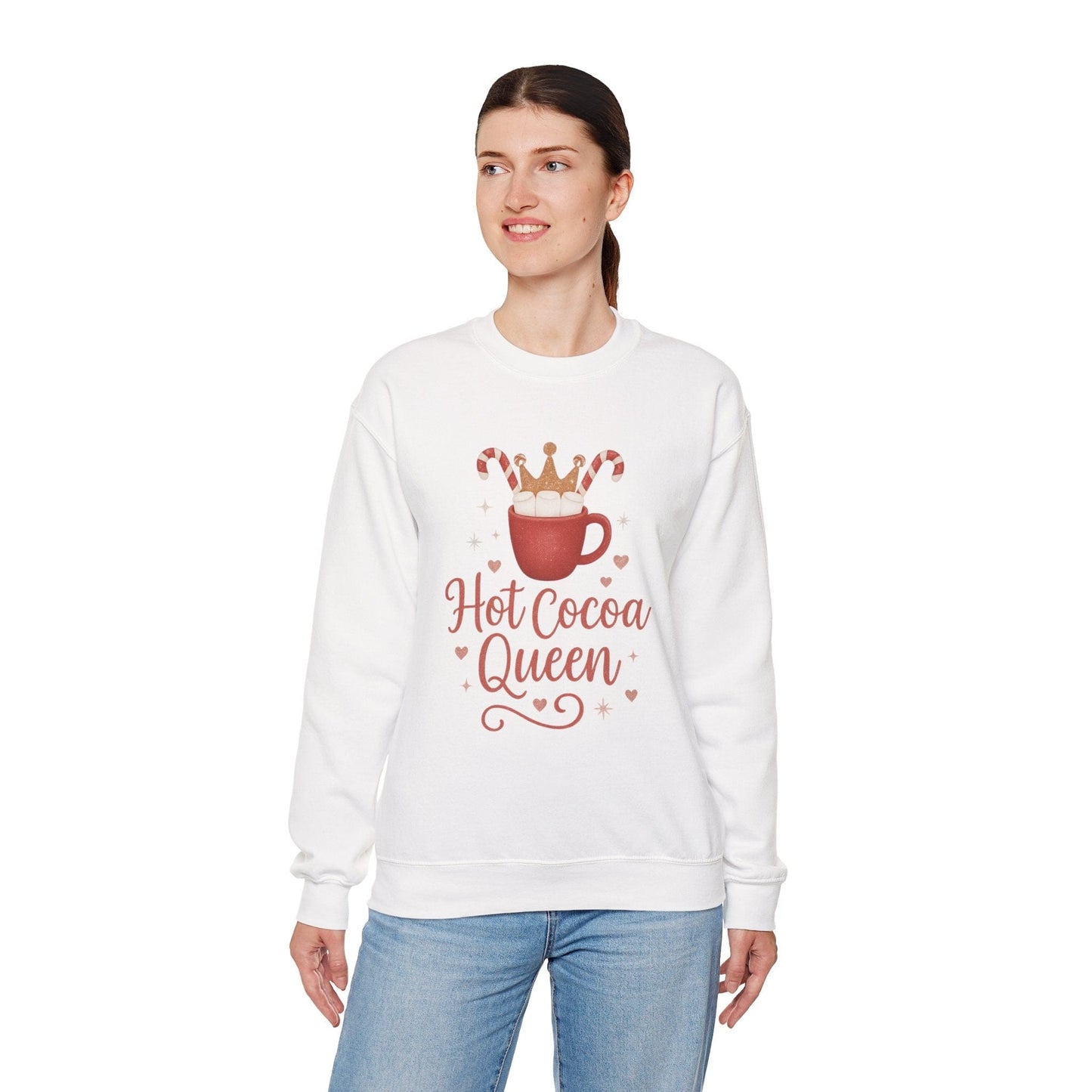 Printify Sweatshirt Hot Cocoa Queen Sweatshirt