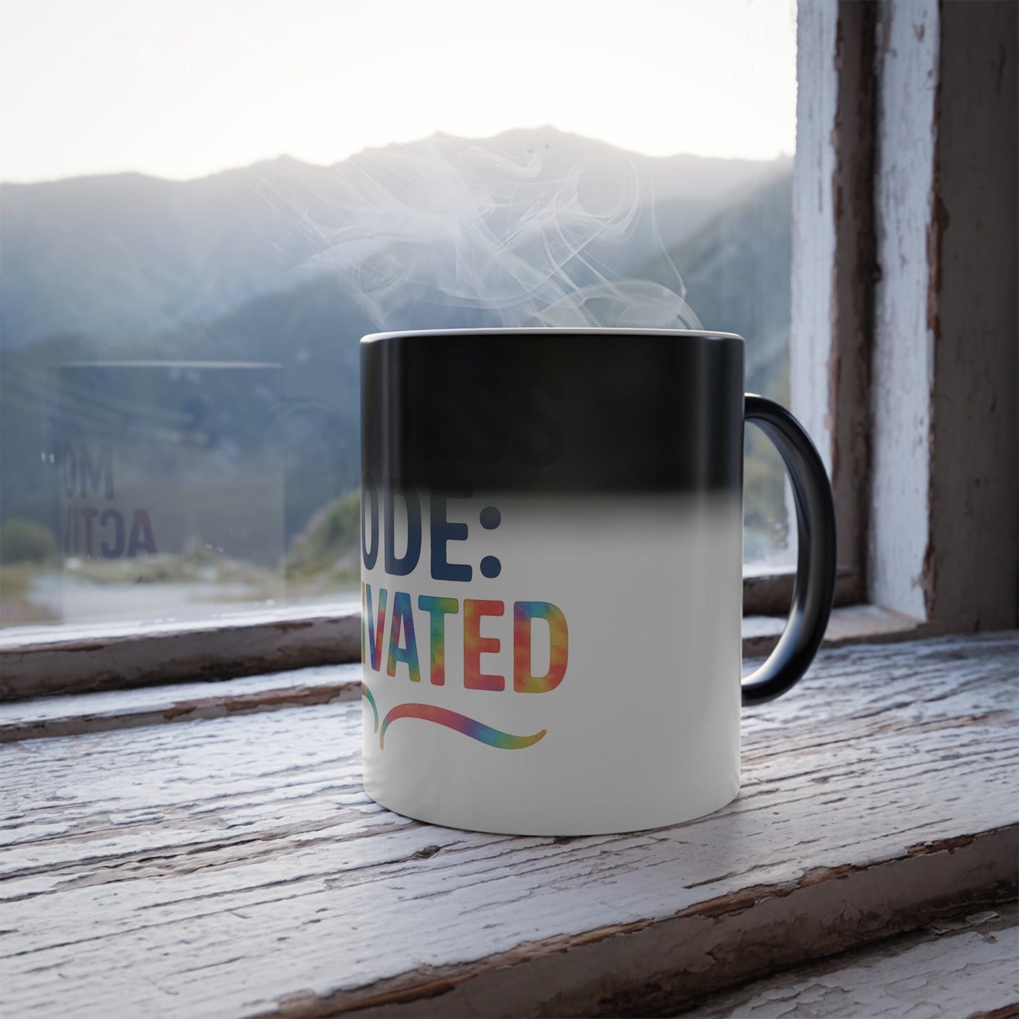 Printify Mug 11oz Hot Mess Mode: Activated – Color Morphing Mug