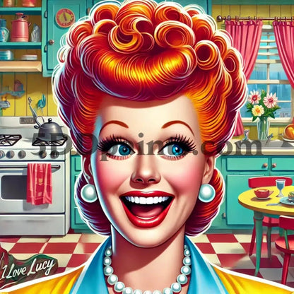 5DDPaints.com Arts & Crafts "I Love Lucy" Tribute Diamond Painting Kit – Classic Comedy Queen