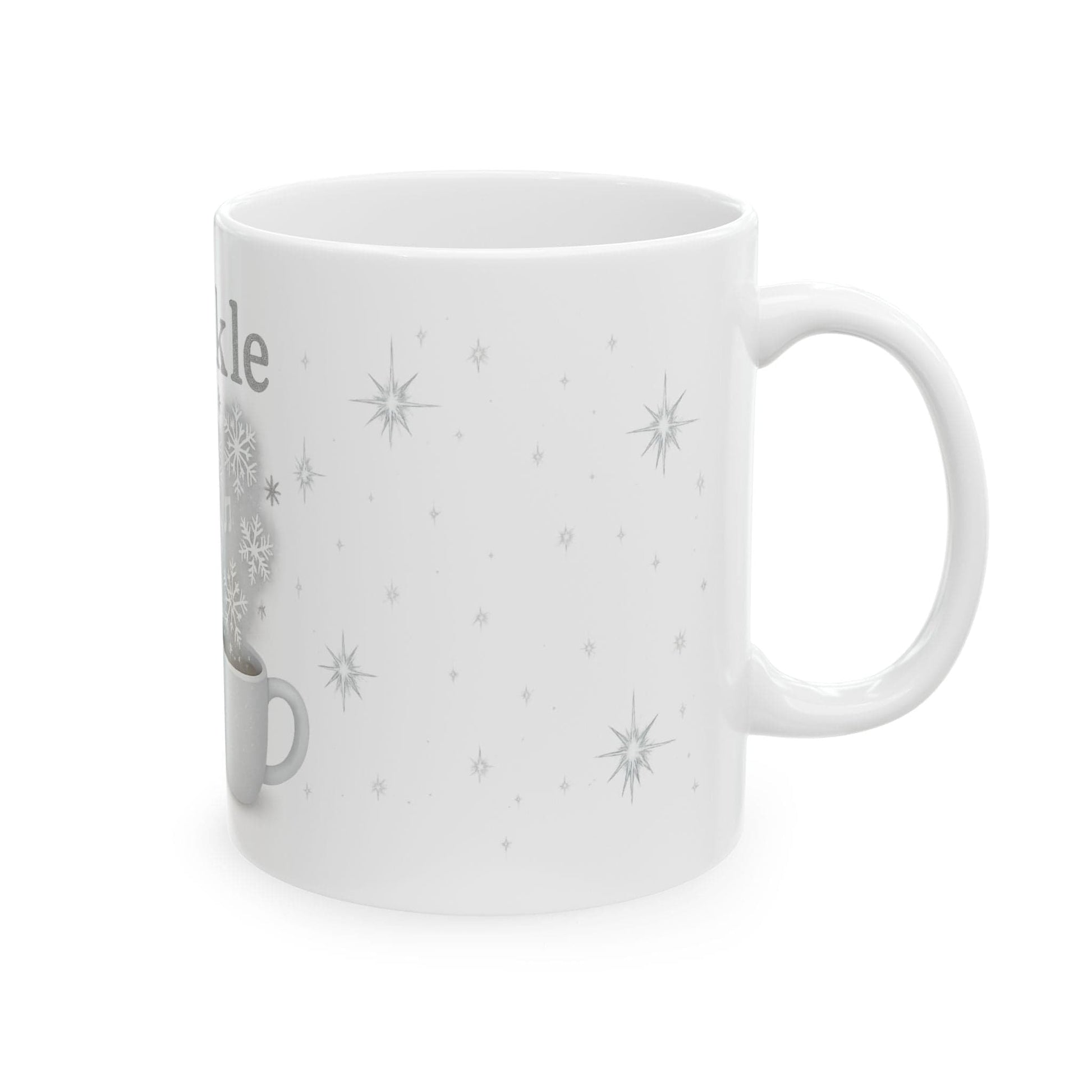 Printify Mug Joyful Snowflake Ceramic Mug - Sprinkle Joy, Winter Coffee Mug