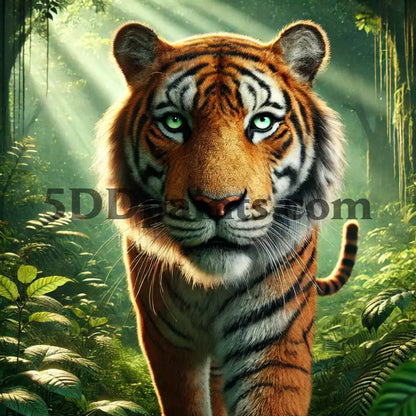 5DDPaints.com arts and crafts kit Jungle Majesty Tiger Diamond Painting Kit