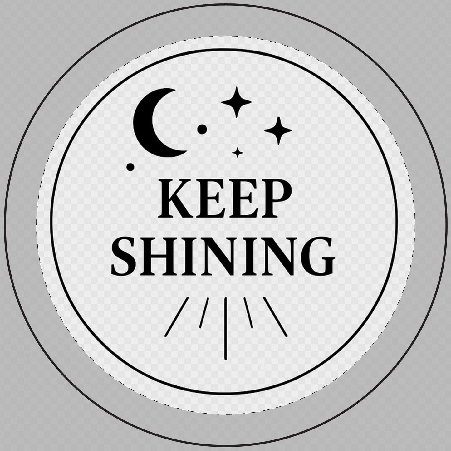 Printify Home Decor True Noir (Matte) / Sea Salt + Orchid / 14oz Keep Shining 14oz Engraved Soy Candle — Scented Inspirational Gift