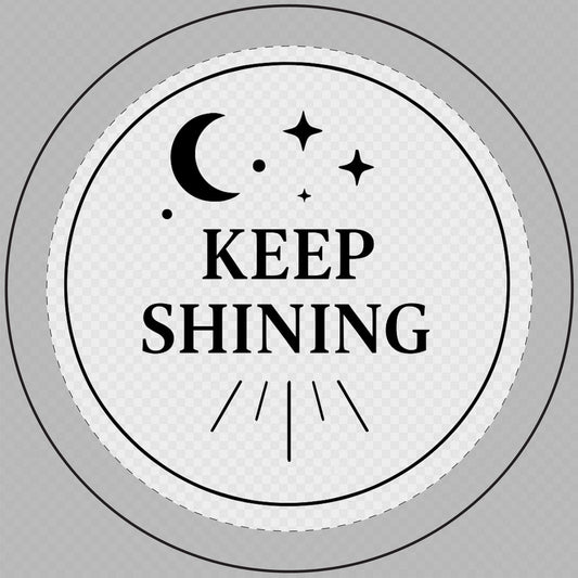 Printify Home Decor True Noir (Matte) / Sea Salt + Orchid / 14oz Keep Shining 14oz Engraved Soy Candle — Scented Inspirational Gift