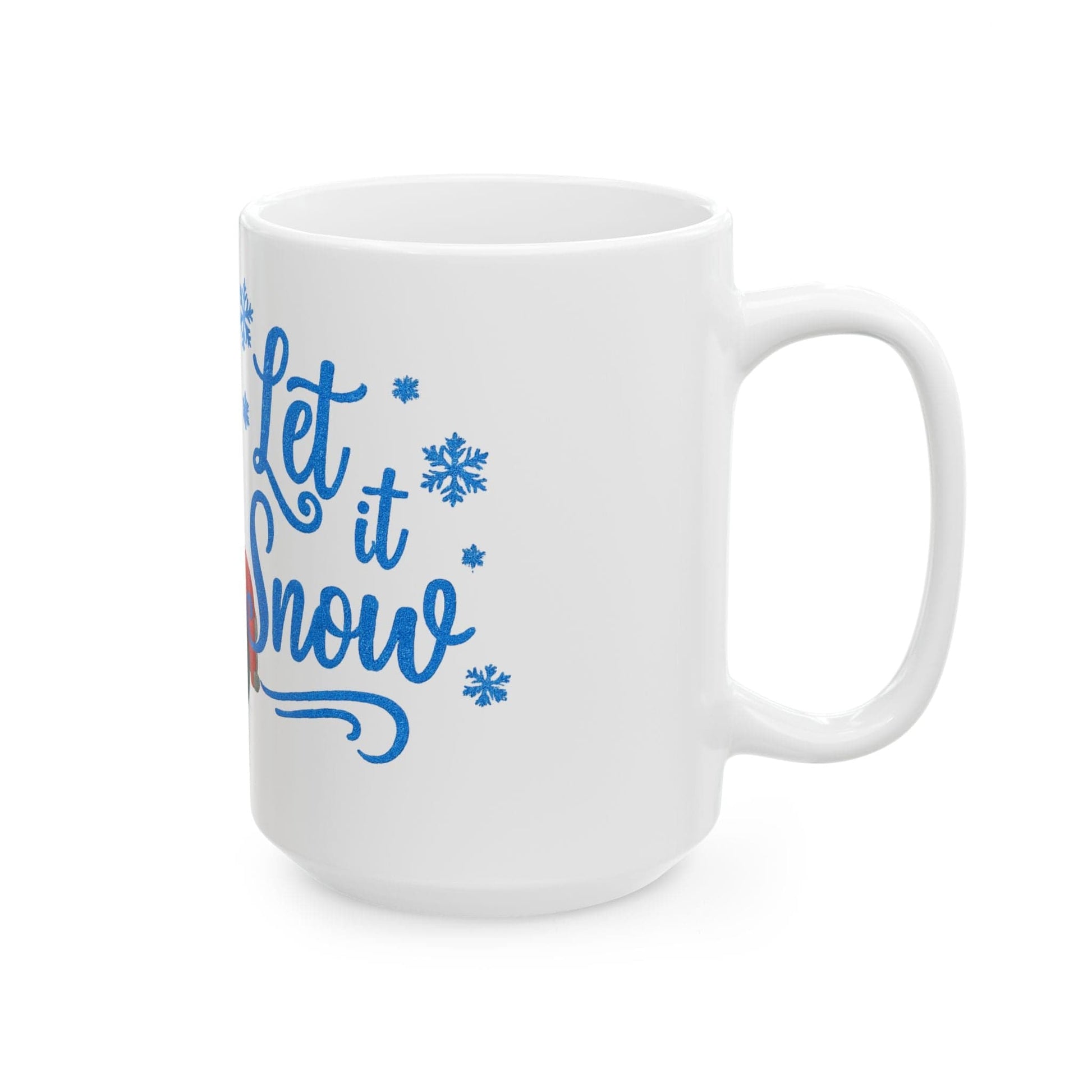 Printify Mug Let It Snow Festive Ceramic Mug – Holiday Coffee, Cocoa & Tea Cup (11oz / 15oz)