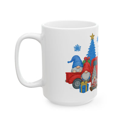 Printify Mug Let It Snow Festive Ceramic Mug – Holiday Coffee, Cocoa & Tea Cup (11oz / 15oz)