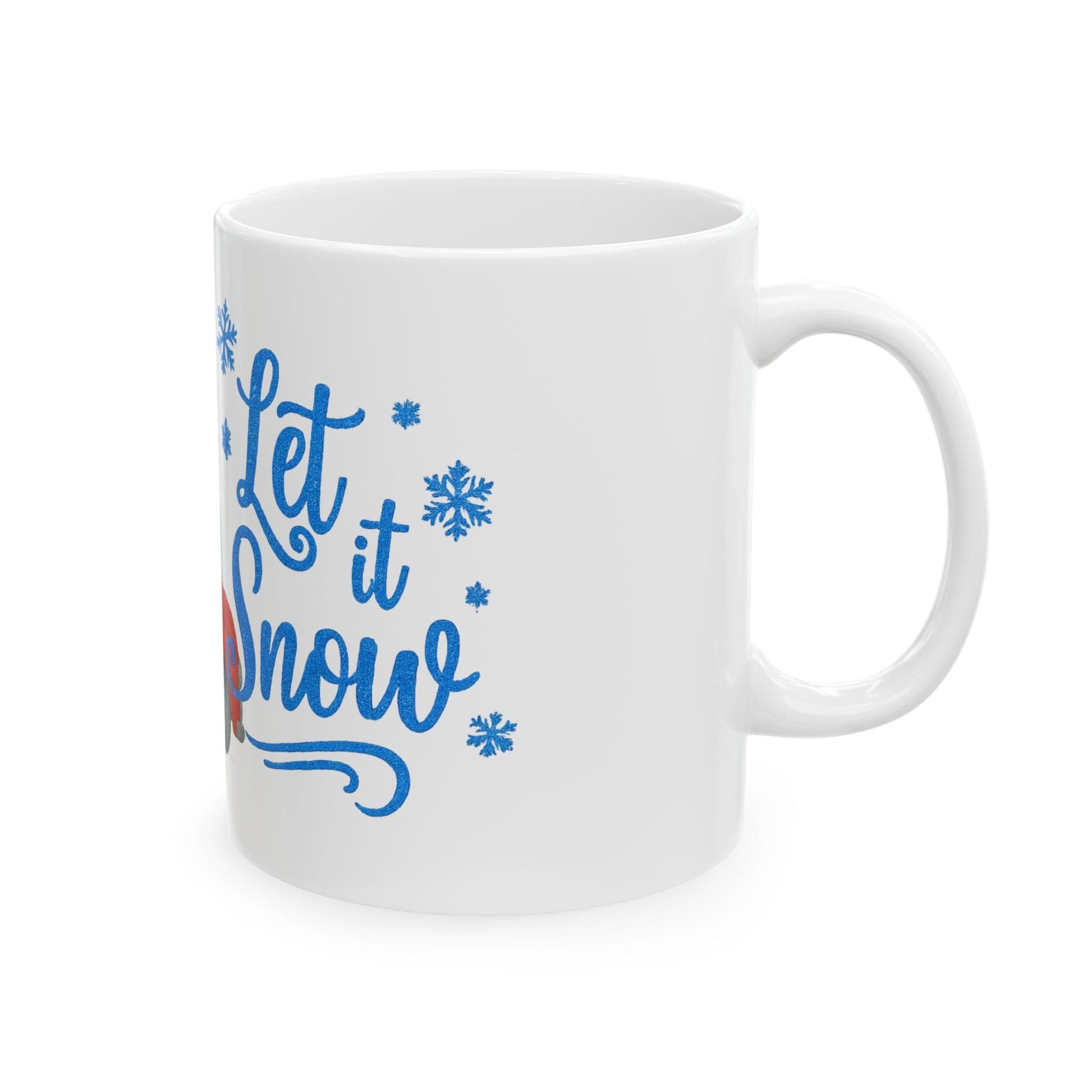 Printify Mug Let It Snow Festive Ceramic Mug – Holiday Coffee, Cocoa & Tea Cup (11oz / 15oz)