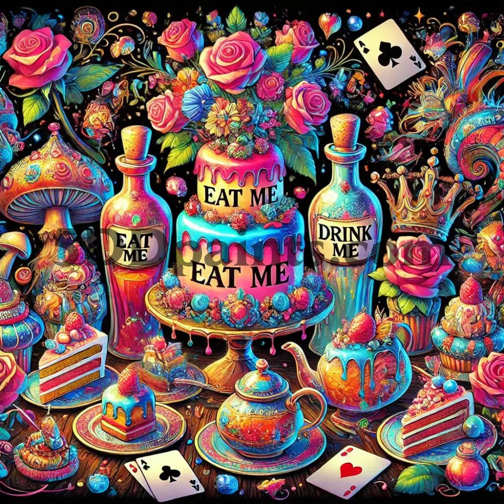 5DDPaints.com arts and crafts kit Magical Tea Party Delight 5D Diamond Painting Kit