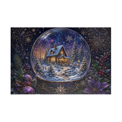 Printify Puzzle 1014 pcs (Horizontal) Magical Winter Snow Globe Jigsaw Puzzle | 520 or 1014 Pieces