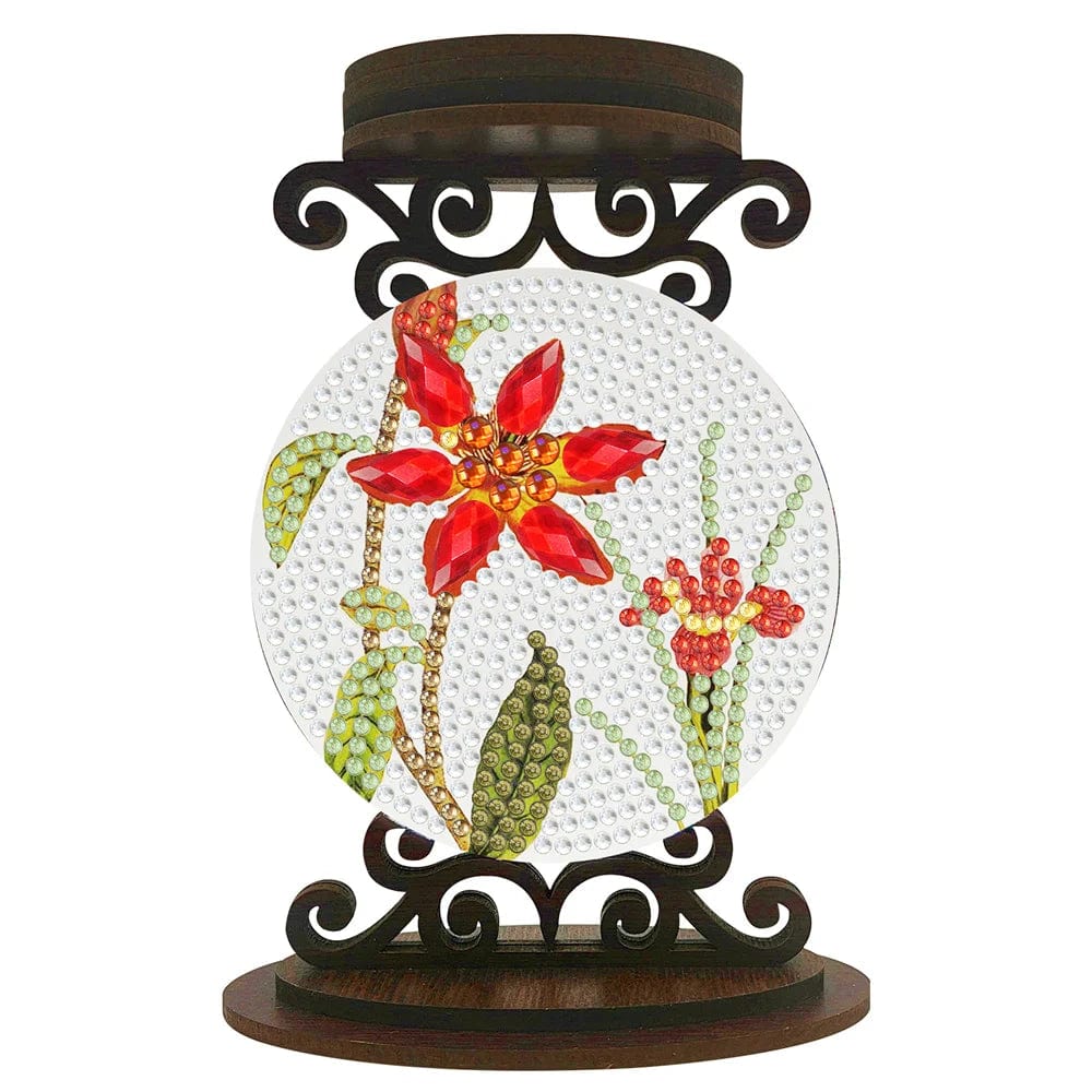 5DDpaints.com arts and crafts kit LZT03 Mandala Diamond Painting Candle Stand