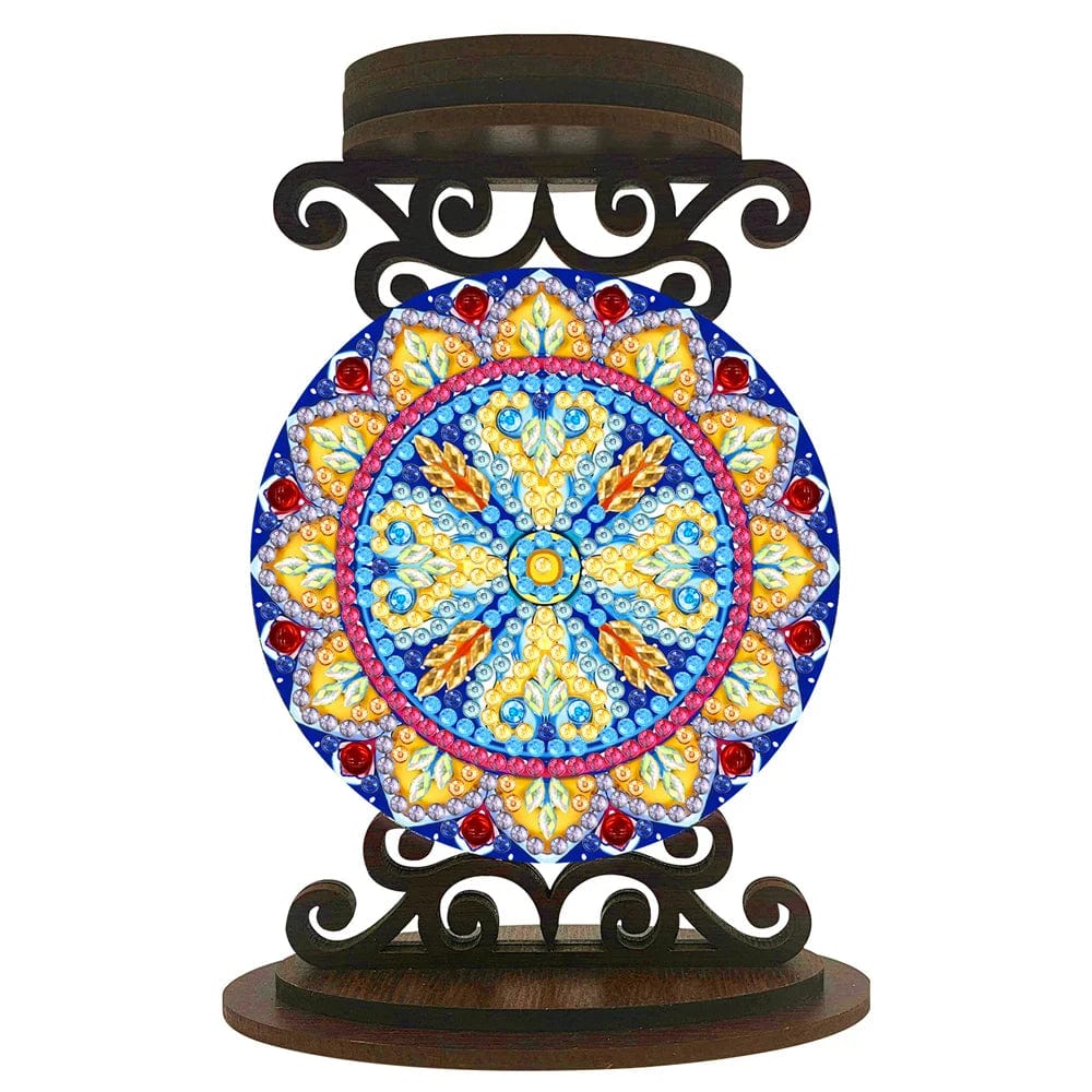 5DDpaints.com arts and crafts kit LZT02 Mandala Diamond Painting Candle Stand