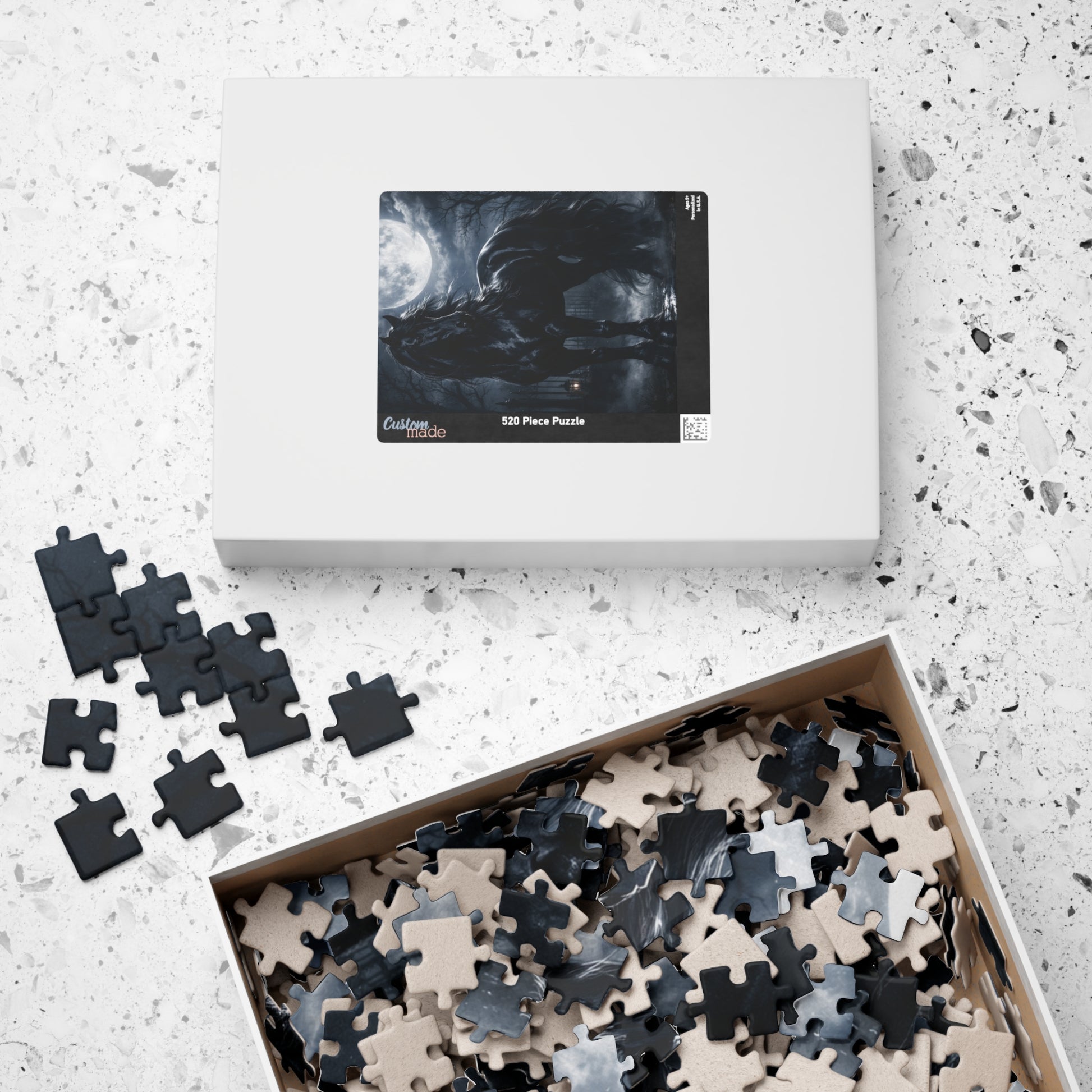 Printify Puzzle Midnight Moon Horse Jigsaw Puzzle