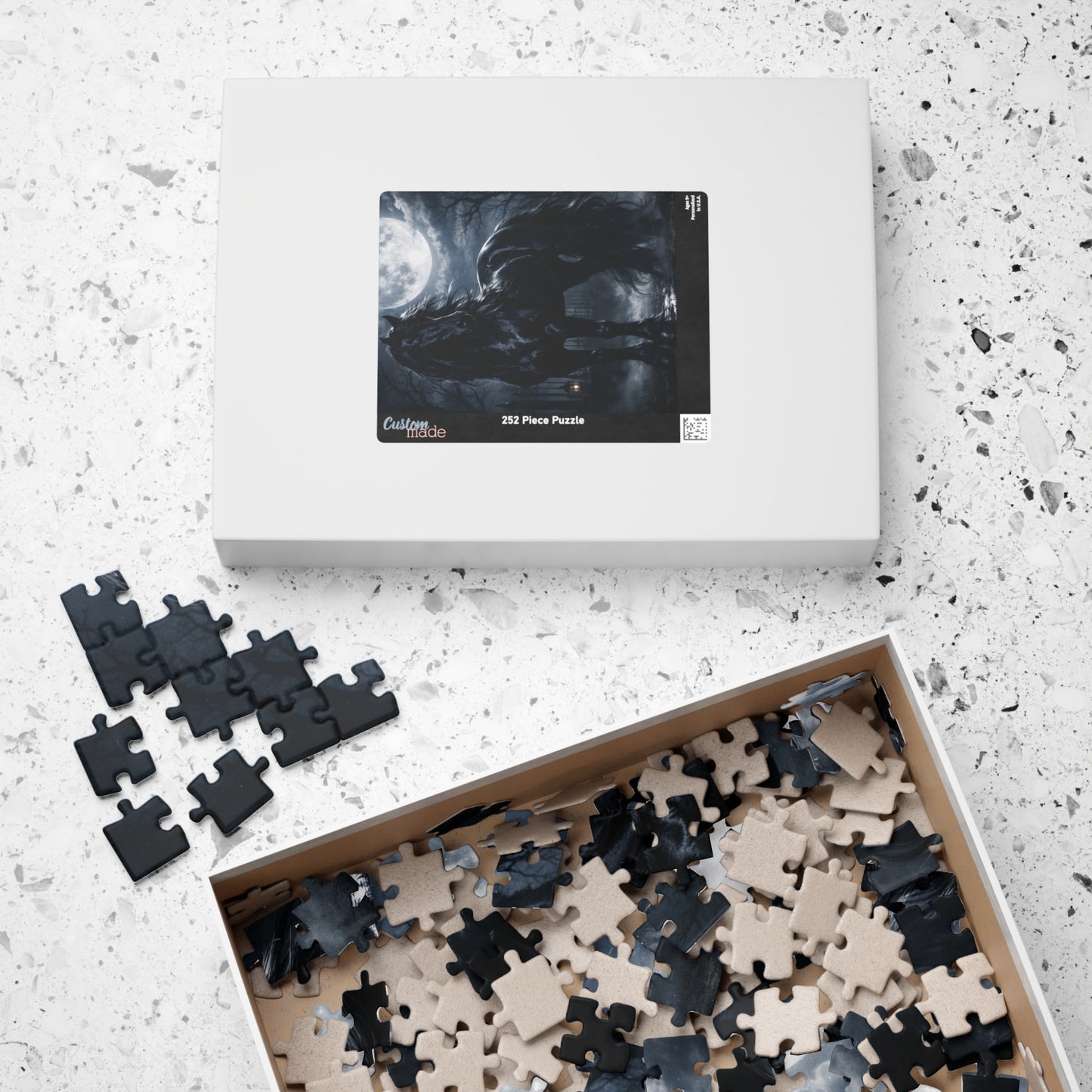 Printify Puzzle Midnight Moon Horse Jigsaw Puzzle