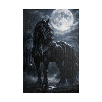 Printify Puzzle Midnight Moon Horse Jigsaw Puzzle