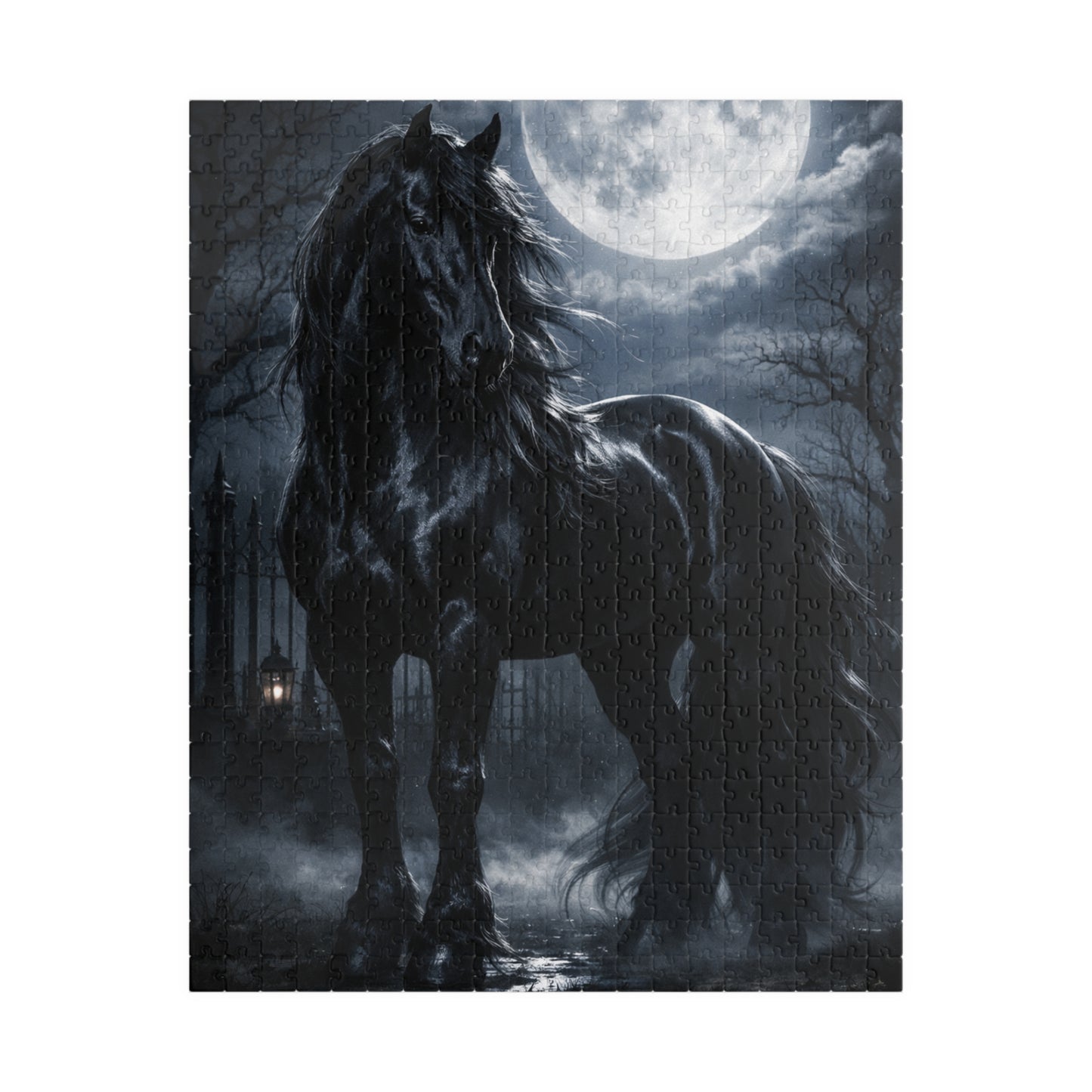 Printify Puzzle 520 pcs (Vertical) Midnight Moon Horse Jigsaw Puzzle