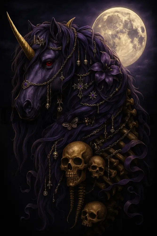 5DDPaints.com home decor Midnight Necrocorn – Diamond Painting Kit