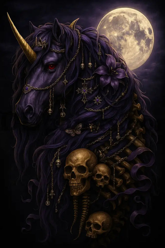 5DDPaints.com home decor Midnight Necrocorn – Diamond Painting Kit