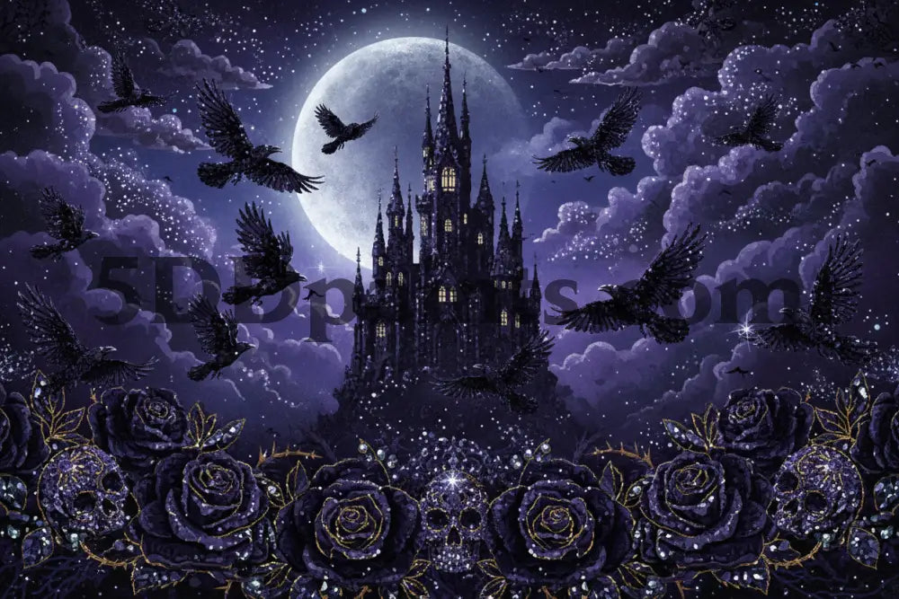 5DDPaints.com Art & Craft Kits Midnight Raven Castle 5D Diamond Painting Kit (80x120cm)