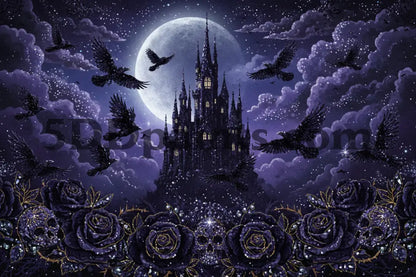 5DDPaints.com Art & Craft Kits Midnight Raven Castle 5D Diamond Painting Kit (80x120cm)