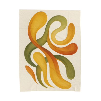 Printify All Over Prints 60" × 80" Modern Abstract Velveteen Throw Blanket – Cozy Plush Home Décor Accent