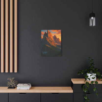 Printify Canvas Mountain Sunset Canvas Wall Art