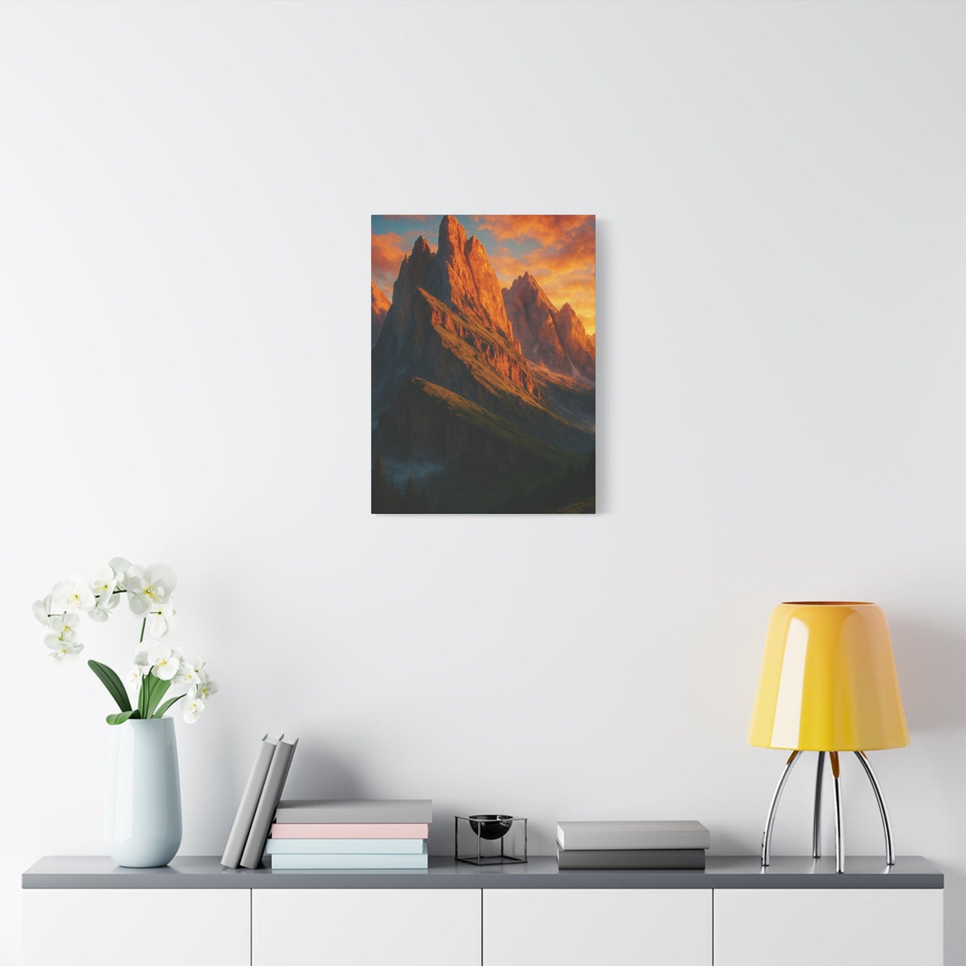 Printify Canvas Mountain Sunset Canvas Wall Art