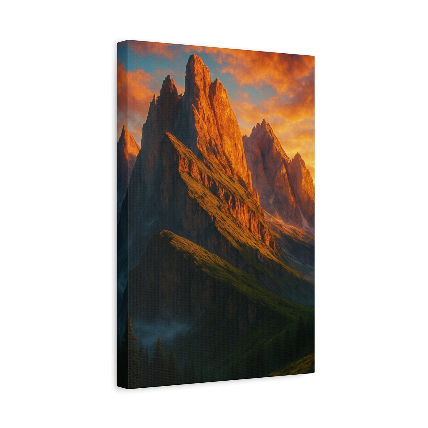 Printify Canvas Mountain Sunset Canvas Wall Art