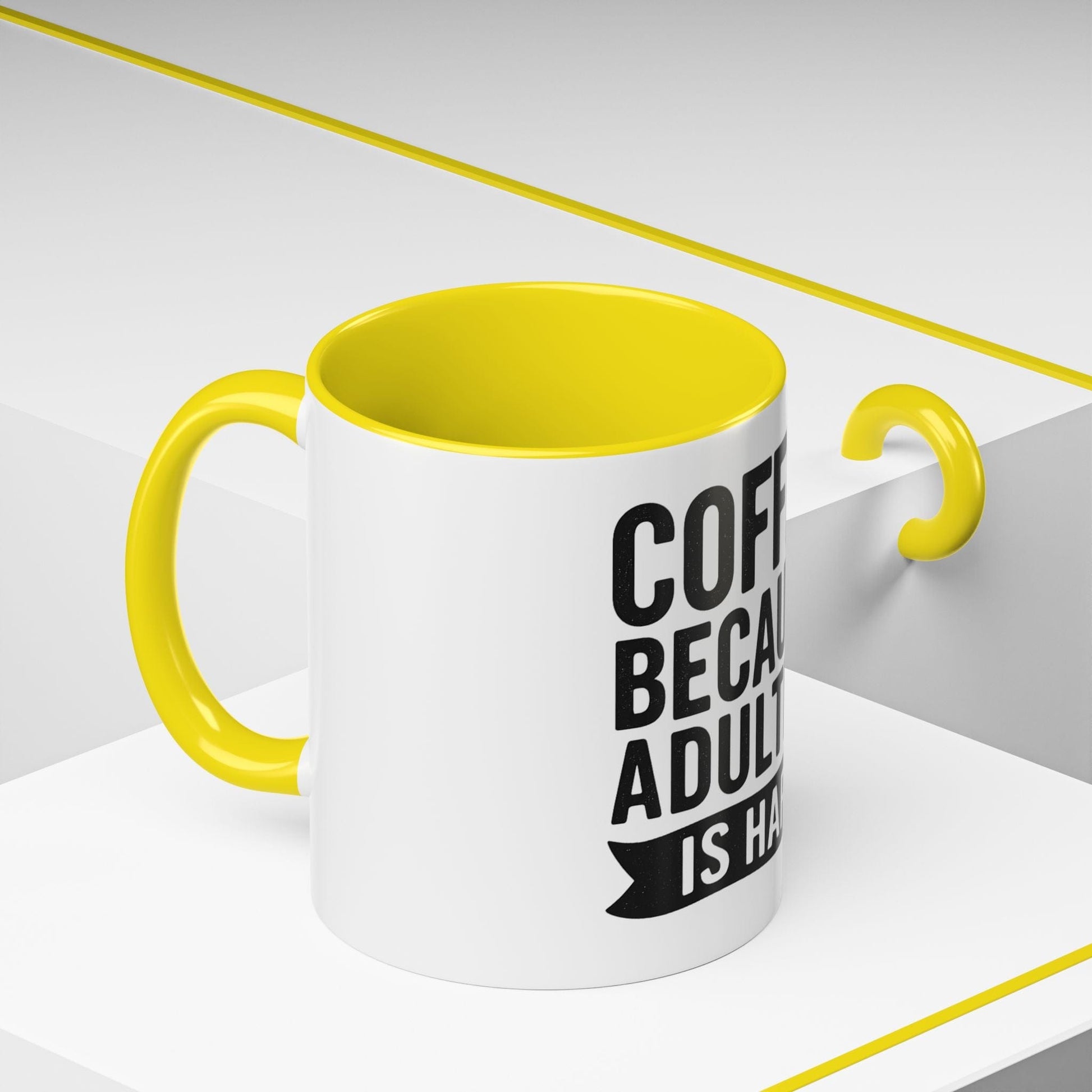 Printify Mug Mug Coffee: Because Adulting is Hard - Funny Gift Idea