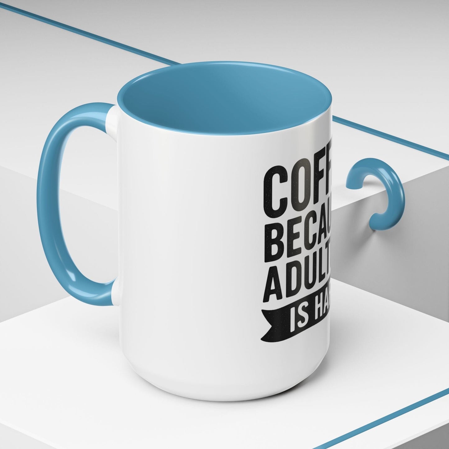 Printify Mug Mug Coffee: Because Adulting is Hard - Funny Gift Idea