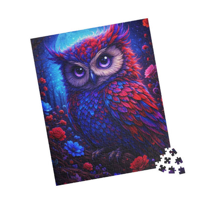 Printify Puzzle Mystic Owl Glow Jigsaw Puzzle