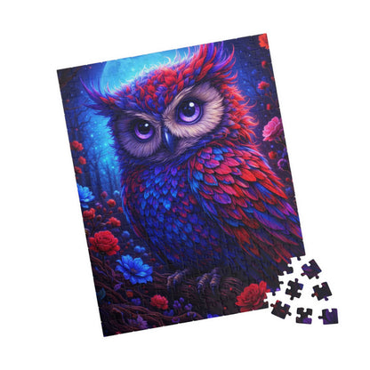 Printify Puzzle Mystic Owl Glow Jigsaw Puzzle