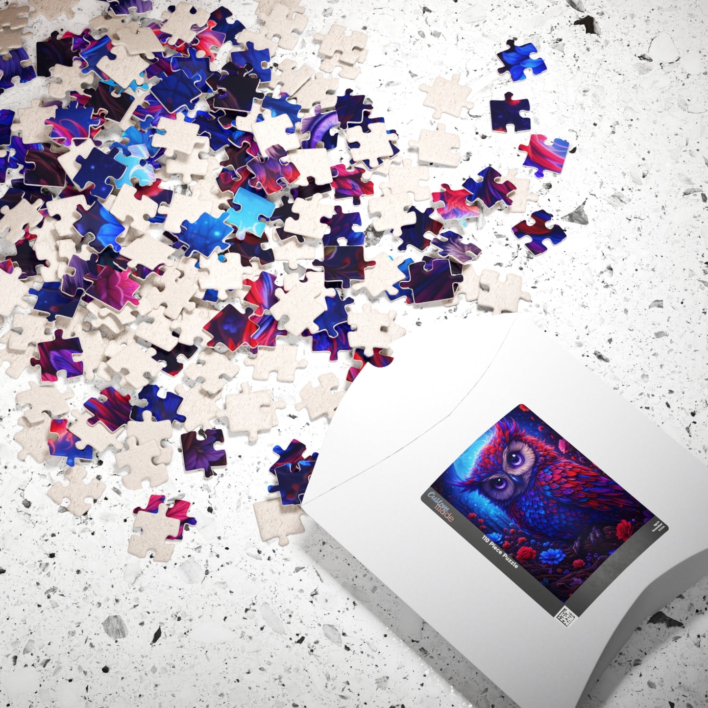 Printify Puzzle Mystic Owl Glow Jigsaw Puzzle