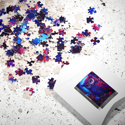 Printify Puzzle Mystic Owl Glow Jigsaw Puzzle
