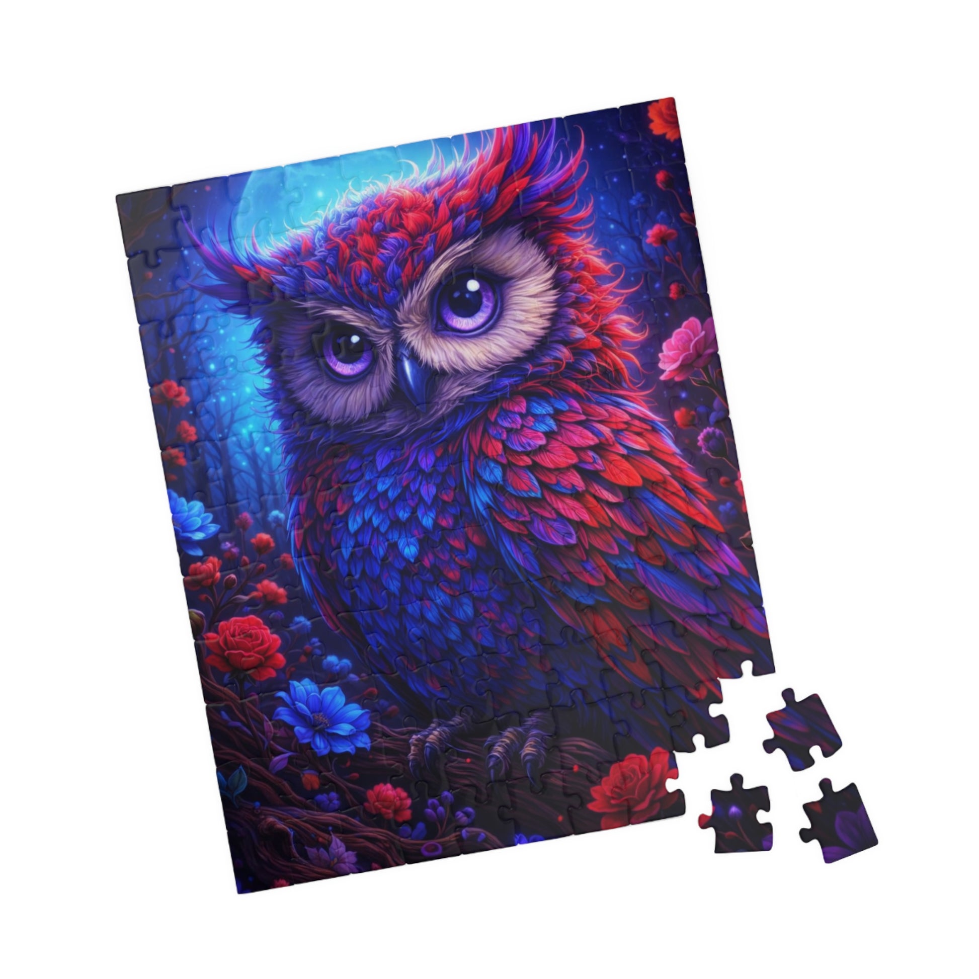 Printify Puzzle Mystic Owl Glow Jigsaw Puzzle