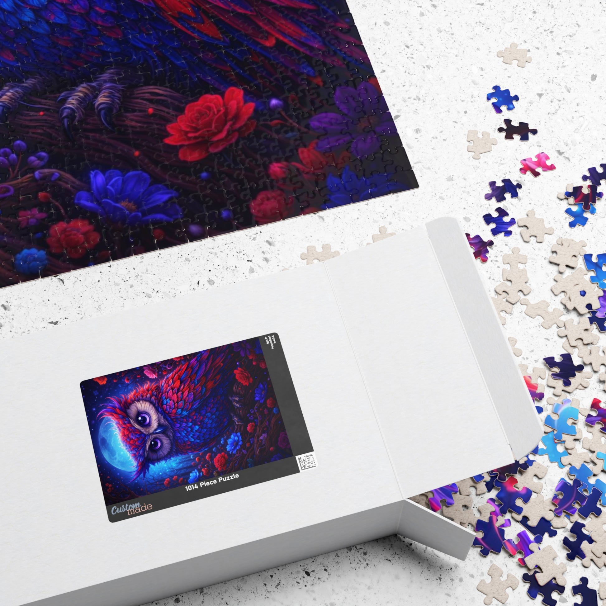 Printify Puzzle Mystic Owl Glow Jigsaw Puzzle